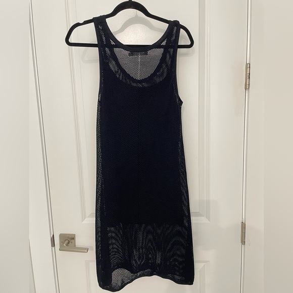 NEW InCashmere Black Mesh Tank Dress Size Medium Party evening coverup. 22 - Picture 7 of 7